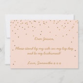 私のブライズメイドになってくれますか？ヴィンテージ・コンフェッティ 招待状 (裏面)