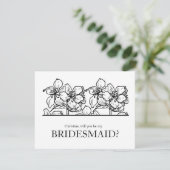 私のブライズメイドになってくれますか 黒と白のシック 招待状 (スタンド正面)