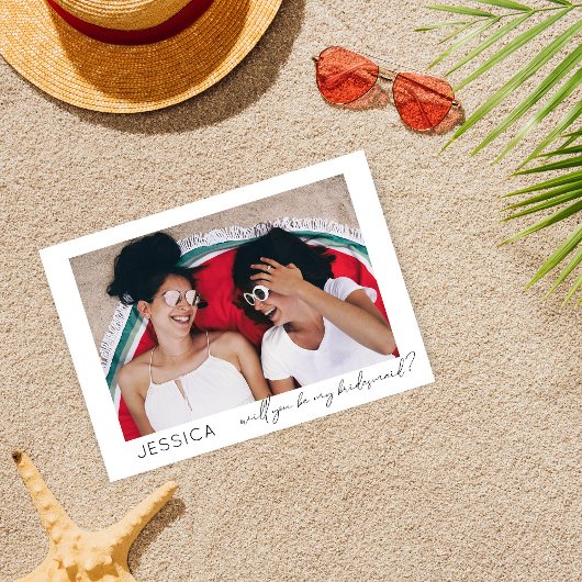 私のブライズメイドになってくれませんか フォトプロポーズカリグラフィー 招待状