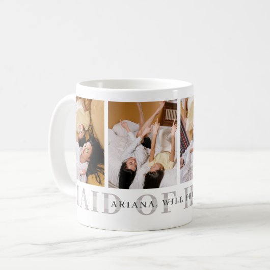 私のブライズメイドになってくれる? - オーダーメイドマグ コーヒーマグカップ (正面左)