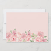 私のブライズメイドになってくれる？コーラルピンクのブッシュフローラル 招待状 (裏面)