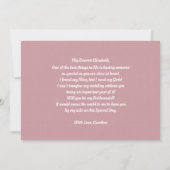 私のブライズメイドになってくれる?ダスティーローズ 招待状 (裏面)