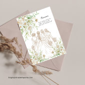 私のブライズメイドになってくれる？トロピカルパンパスグラス 招待状