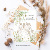 私のブライズメイドになってくれる？トロピカルパンパスグラス 招待状