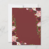 私のブライズメイドになってくれる？ | ラスティック バーガンディー ブラッシュ 招待状 (裏面)