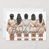 私のブライズメイドになってくれる? ローブの女の子たち V3 招待状 (正面)