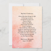 私のブライズメイドになってくれる？ 水彩花イラスト 招待状 (裏面)