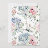 私のブライズメイドになって | ヴィンテージ サボテン フラワー 招待状 (裏面)