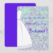 私のブライズメイド・オブ・オナーになってくれる？ 招待状 (正面/裏面)