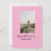 私のブライドメイドの写真エレガントかモダン 招待状 (裏面)