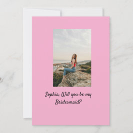 私のブライドメイドの写真エレガントかモダン 招待状