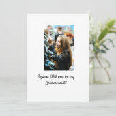私のブライドメイドの写真エレガントかモダン 招待状 (スタンド正面)