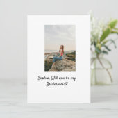 私のブライドメイドの写真エレガントかモダン 招待状 (スタンド正面)