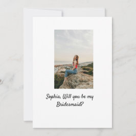 私のブライドメイドの写真エレガントかモダン 招待状