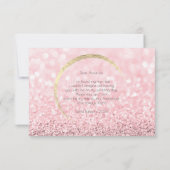 私のブライドメイドバラ金ゴールド金ゴールドグリッター 招待状 (裏面)