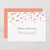 私のブライドメイドフェスティバル紙吹雪 招待状 (正面/裏面)