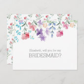 私のブライドメイドフローラ招待状 招待状 (正面/裏面)