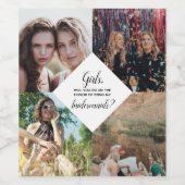 私のブライドメイド提案の写真コラージュ ワインラベル (シングルラベル)