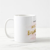 私のブライドメイド赤面&金ゴールド水彩色になる コーヒーマグカップ (左)