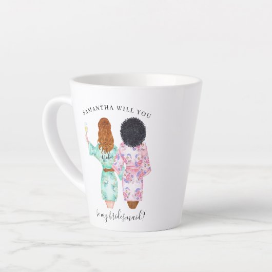 私のブライドメイド/メイド・オブ・オーナー(花嫁付き添い人)の提案 カフェラテマグ (左アングル)