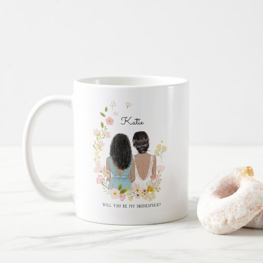私のブライドメイド/メイド・オブ・オーナー（花嫁付き添い人）の提案 コーヒーマグカップ (ドーナツ)
