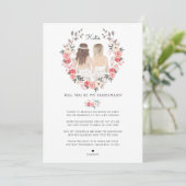 私のブライドメイド/メイド・オブ・オーナー(花嫁付き添い人)提案 招待状 (スタンド正面)