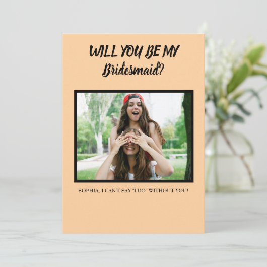 私のブライドメイド/メイド・オブ・オーナー(花嫁付き添い人)提案 案内状 (スタンド正面)