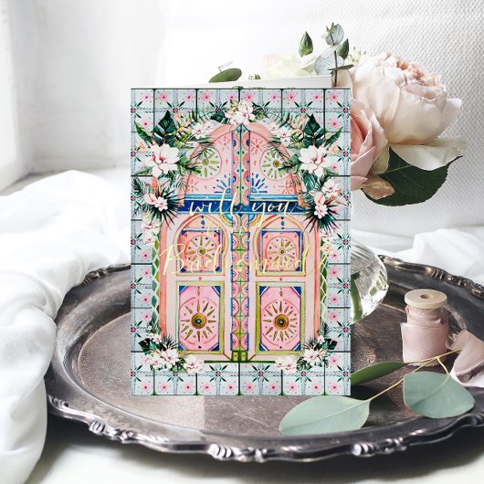 私のブライドメイド/メイド・オブ・オーナー(花嫁付き添い人)提案 箔グリーティングカード