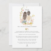 私のブライドメイド/メイド・オブ・オーナー（花嫁付き添い人）提案I 招待状 (正面)