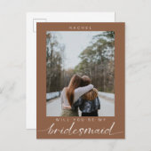 私のブライドメイドBohoシック写真モダンか ポストカード (正面/裏面)