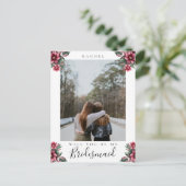 私のブライドメイドBurgundyフローラ写真か? ポストカード (スタンド正面)