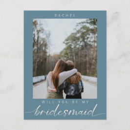 私のブライドメイドdsuty blue写真モダン? ポストカード