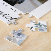 私のブライドメイドdustyブルーのバラ写真 ジグソーパズル (側面)