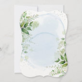 私のブライドメイドInvは緑の塵の青 招待状 (裏面)