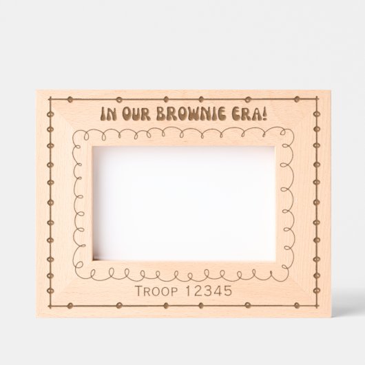 私のブラウニー時代にスカウトする女の子 レーザー彫刻フレーム (正面)