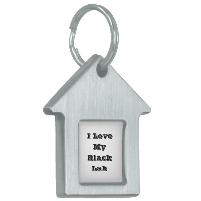 私のブラックラボが大好き ペットネームタグ (正面左)
