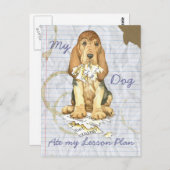 私のブラッドハウンド食べは私のレッスン計画 ポストカード (正面/裏面)