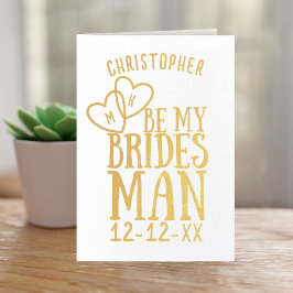 私のブリデスマン結婚の提案カード 箔カード