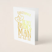 私のブリデスマン結婚の提案カード 箔カード (正面)