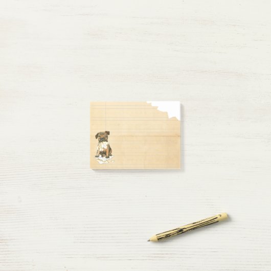 私のブリュッセル食べグリフォン私の宿題 ポストイット (デスク上)