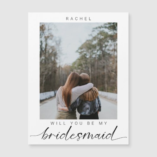 私のブリーズメイドのミニマリストの写真モダンか マグネット招待状 (正面)