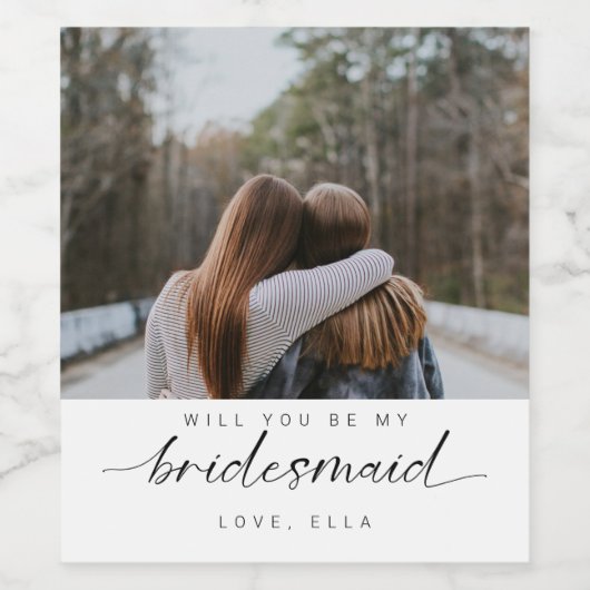 私のブリーズメイドのミニマリストの写真モダンか ワインラベル (シングルラベル)