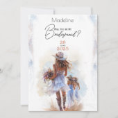 私のブリーズメイドの水の色のカウボーイ素朴ズでよ結婚い 招待状 (正面)