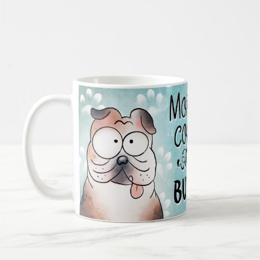 私のブルドッグとモーニングコーヒー コーヒーマグカップ (左)