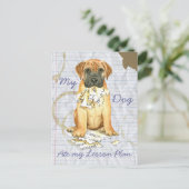 私のブルマスティフが授業計画を食べた ポストカード (スタンド正面)