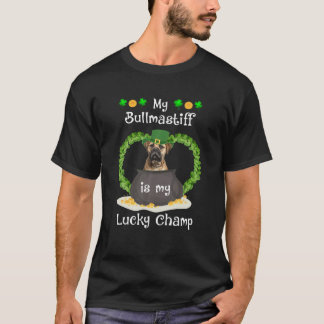 私のブルマスティフはラッキーチャーム セントパトリック Tシャツ