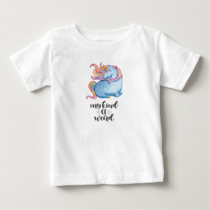 私のブルーユニコーン風変わりの種類 ベビーTシャツ