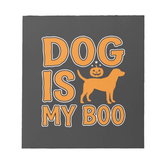 私のブーは犬 ハロウィンの犬 ノートパッド (正面)