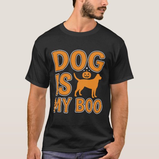 私のブーは犬 ハロウィンの犬 Tシャツ (正面)