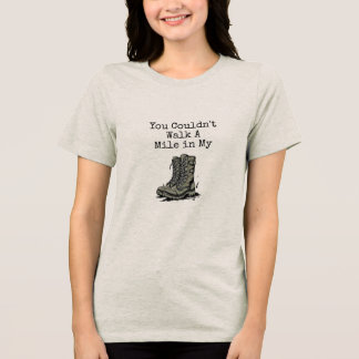 "私のブーツで一マイル" トライブレンドTシャツ